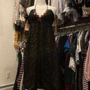 Shoshanna black silk, lace with front decorative pieces